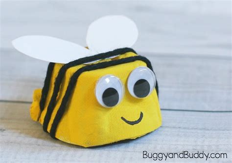 Egg Carton Bee Craft for Kids - Buggy and Buddy