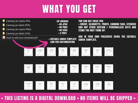 Canning Labels Template | Editable & Printable - Gourmandelle