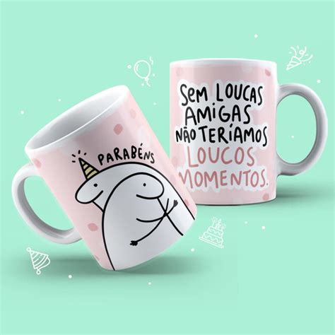 Caneca Aniversario Flork Amiga Produtos Personalizados No Elo7