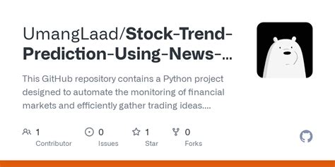 GitHub UmangLaad Stock Trend Prediction Using News Sentiment Analysis