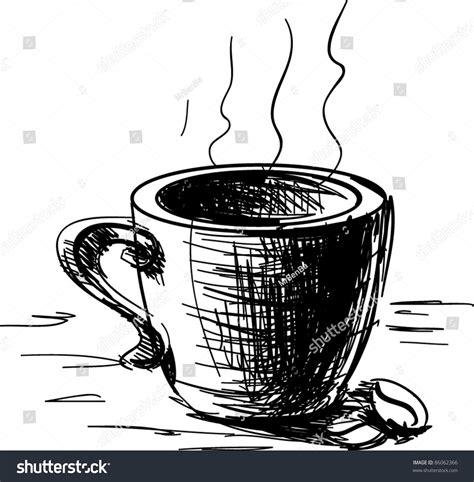 Coffee Cup Sketch Vector Illustration - 86062366 : Shutterstock