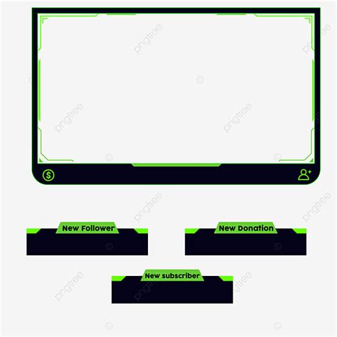 Gamers Clipart PNG Images Green Gaming Facecam And Alerts For Live