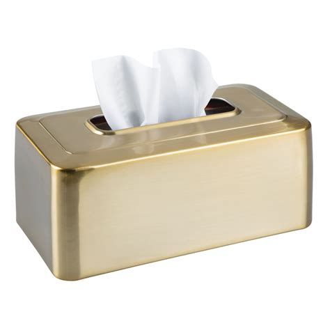 MDesign Metal Modern Tissue Box Cover Decorative Rectangular Facial