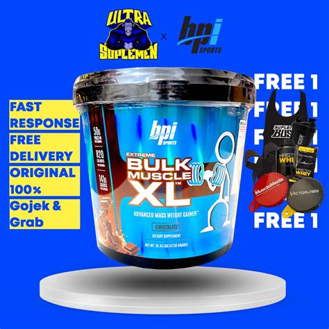 Jual BPI BULK MUSCLE XL 10 43LBS MASS GAINER Shopee Indonesia