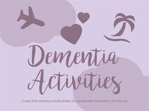 Free Printable Dementia Activities