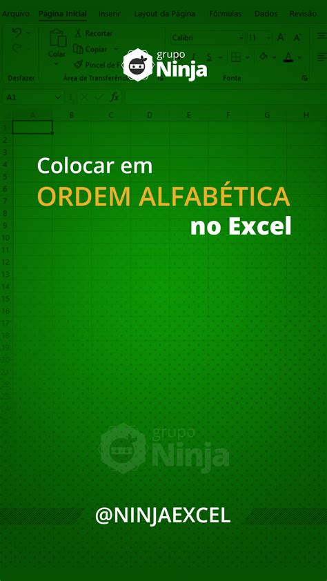 Dica R Pida Como Colocar Em Ordem Alfab Tica No Excel O Excel Um