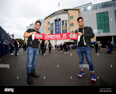 Liverpool fans outside the ground ahead of the Premier League match at ...