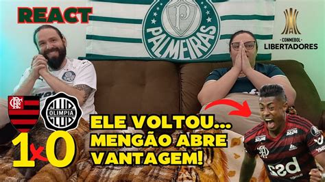 React Flamengo X Ol Mpia Copa Libertadores Meng O Vence E Joga