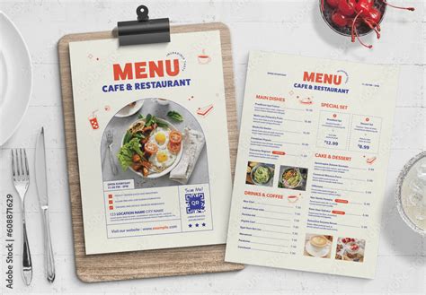 Modern Cafe Menu Layout Stock Template | Adobe Stock