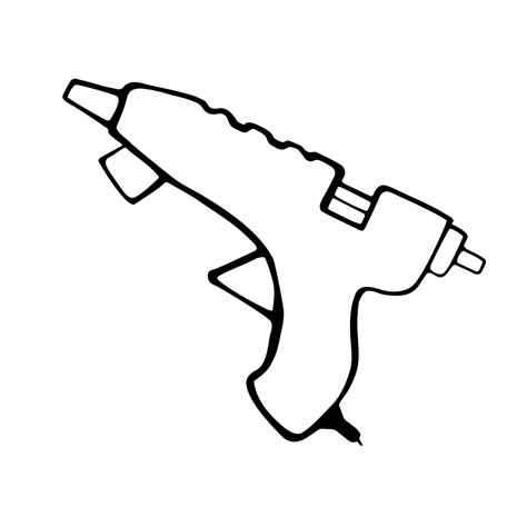 Glue Gun Handmade Icon Vector Illustration In Doodle Style 7317676