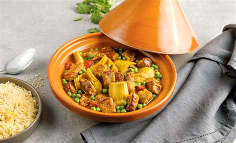 Veal Tajine With Green Peas And Artichoke Hearts Quebec Veal