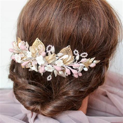 Tocado En Nude Oro Y Plata Deflorenflortocados