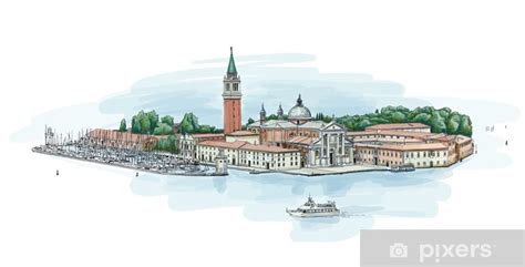 Fototapeta Flizelinowa Wenecja Wyspa San Giorgio Maggiore Vector