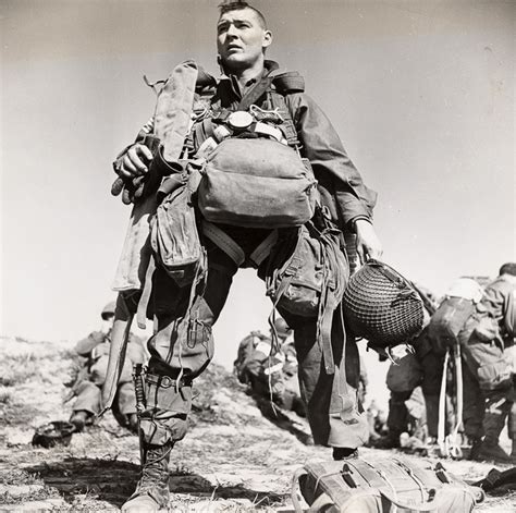 American Paratrooper Ready To Board The Plane For The Jump Across The