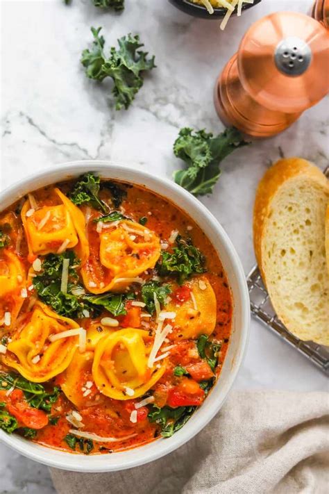 One Pot Creamy Tortellini Soup Cooking In My Genes