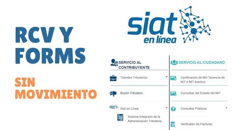 SIAT En Linea Envio RCV Y Formularios Sin Movimiento YouTube