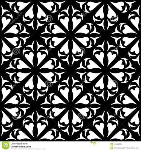 Seamless Pattern Black And White Stock Vector Illustration Of White