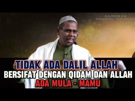 TIDAK ADA DALIL ALLAH BERSIFAT DENGAN QIDAM DAN ALLAH ADA MULA MAMU