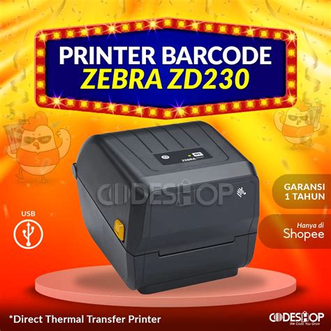 Jual Printer Barcode Zebra Zd230 Usb 203 Dpi Print Label Stiker Resi