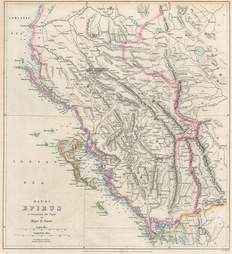 Map of Epirus to accompany the Paper by Major R. Stuart.: Geographicus ...