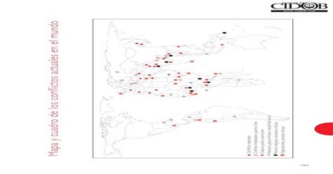 Mapa Y Cuadro De Los Conflictos Actuales En El Mundo · Mapa Y Cuadro De