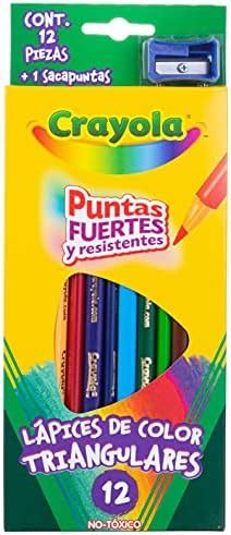 Crayola L Pices De Color Triangulares Con Sacapuntas Amazon Mx