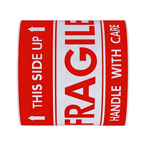 Hybsk 3x5 Inch Handle With Care This Side Up Fragile Stickers Adhesive