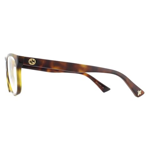 Gucci Square Havana Womens Glasses Frames