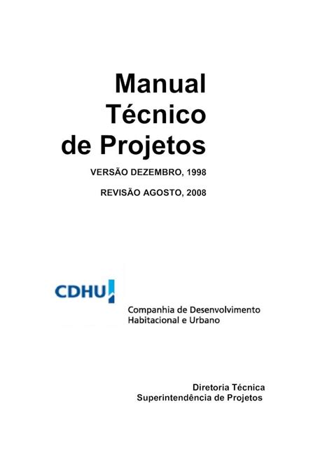 Pdf Manual T Cnico De Projetos Cdhu Dokumen Tips