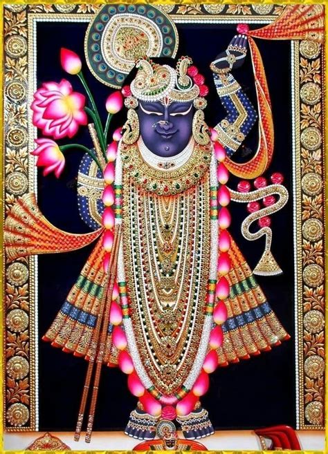 Shrinathji Q Traditional Tanjore Painting With Frame Etsy Tanjore