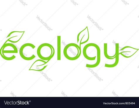 Ecology Word Royalty Free Vector Image Vectorstock