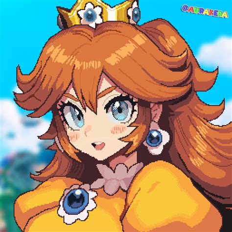 Princess Daisy - Pixel Art by aurakera on DeviantArt