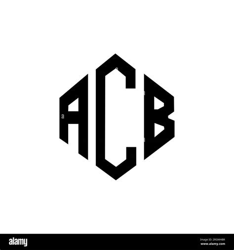 ACB letter logo design with polygon shape. ACB polygon and cube shape ...