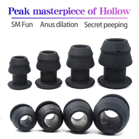 Hollow Prostate Anal Butt Plug Massager Large Tunnel Probe Use Lubricants Men EBay