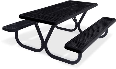 extra heavy duty bolt-thru perforated metal table | picnic tables