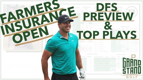 Farmers Insurance Open Pga Dfs Picks Youtube