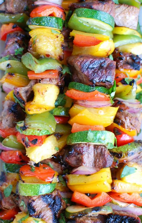 Grilled Hawaiian Steak Kabobs Image 10 A Cedar Spoon