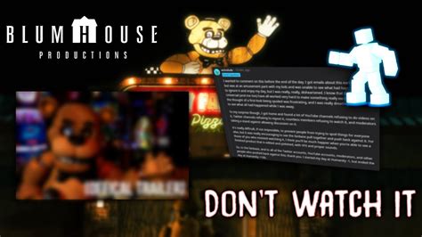 Don T Watch The Leaked Fnaf Movie Trailer Message From Scott Cawthon