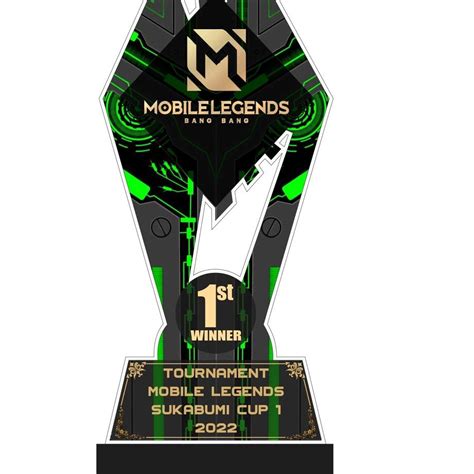 Jual Recomended Plakat Trophy Piala Mobile Legends Bahan Akrilik Mm