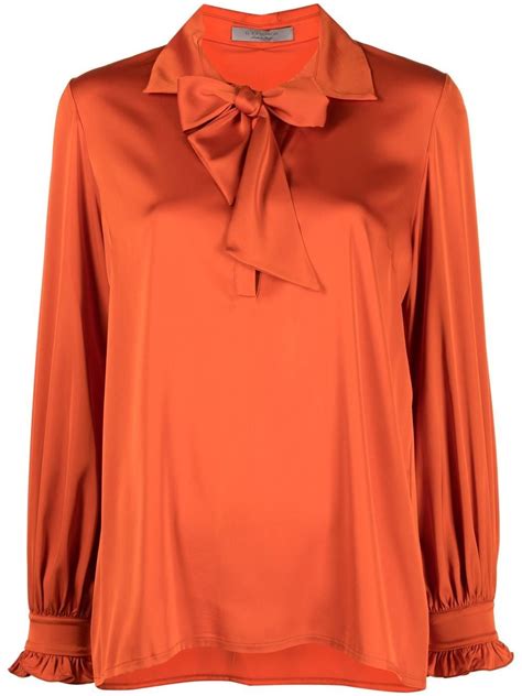 D Exterior Pussy Bow Collar Blouse Farfetch