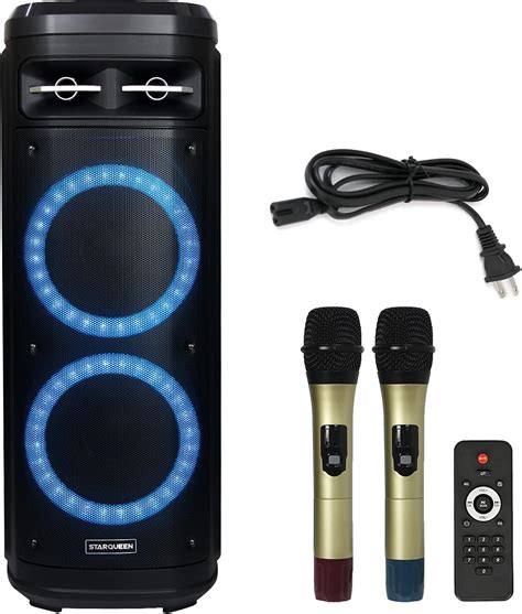 Buy STARQUEEN Karaoke Machine Speaker for Adults Bluetooth Pa System with Dual 10 inch Woofer ...