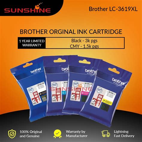 Original Brother Lc Xl Black Cyan Magenta Yellow Ink J Dw