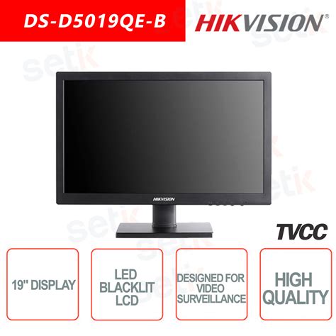 DS-D5019QE-B - Hikvision 19 "backlit monitor with height adjust - Setik.biz