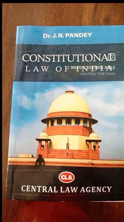 India Constitution Book Dr J N Pandey Law Student Llb Llm Judiciary