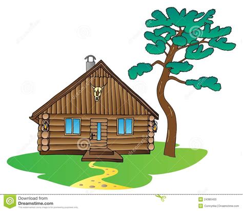 Log Cabin Cartoon | Free download on ClipArtMag