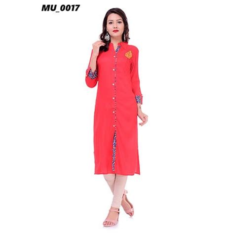 Cotton A Line Red Ladies Fancy Kurti Machine Wash Size S Xxl At Rs 315 Piece In Jaipur