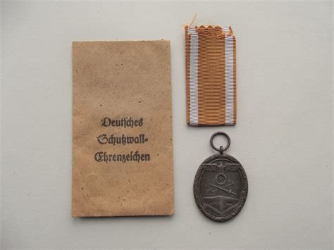 Ww German West Wall Medal Packet Dbg Militaria