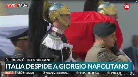 EN VIVO Italia Despide A Giorgio Napolitano