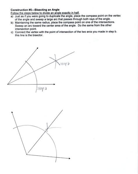 Geometric Construction Worksheets