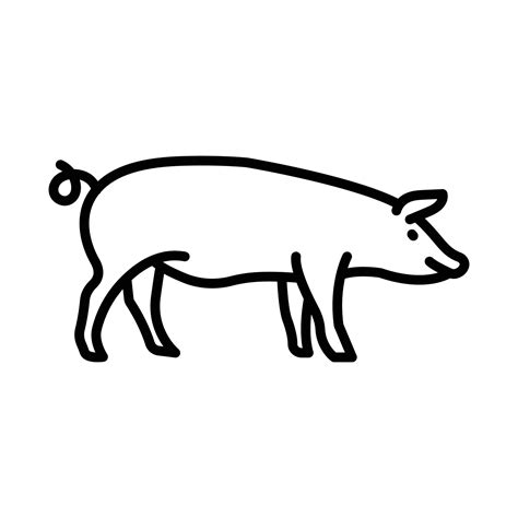 Pig Outline Icon Animal Vector 5163014 Vector Art At Vecteezy